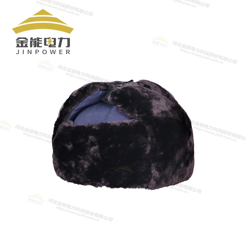 冬季仿羊剪绒布面保暖安全帽