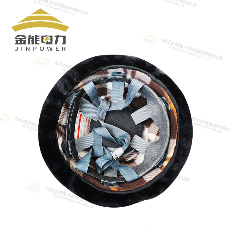 冬季保暖PU仿羊剪绒棉质安全帽