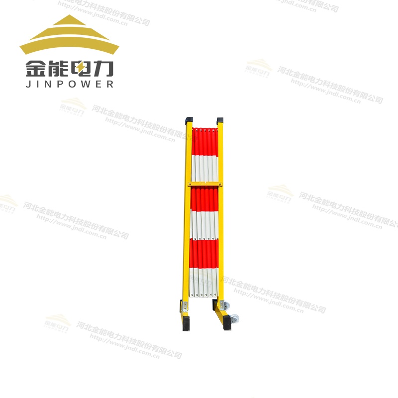 玻璃钢红白圆管伸缩围栏底座可加万向轮