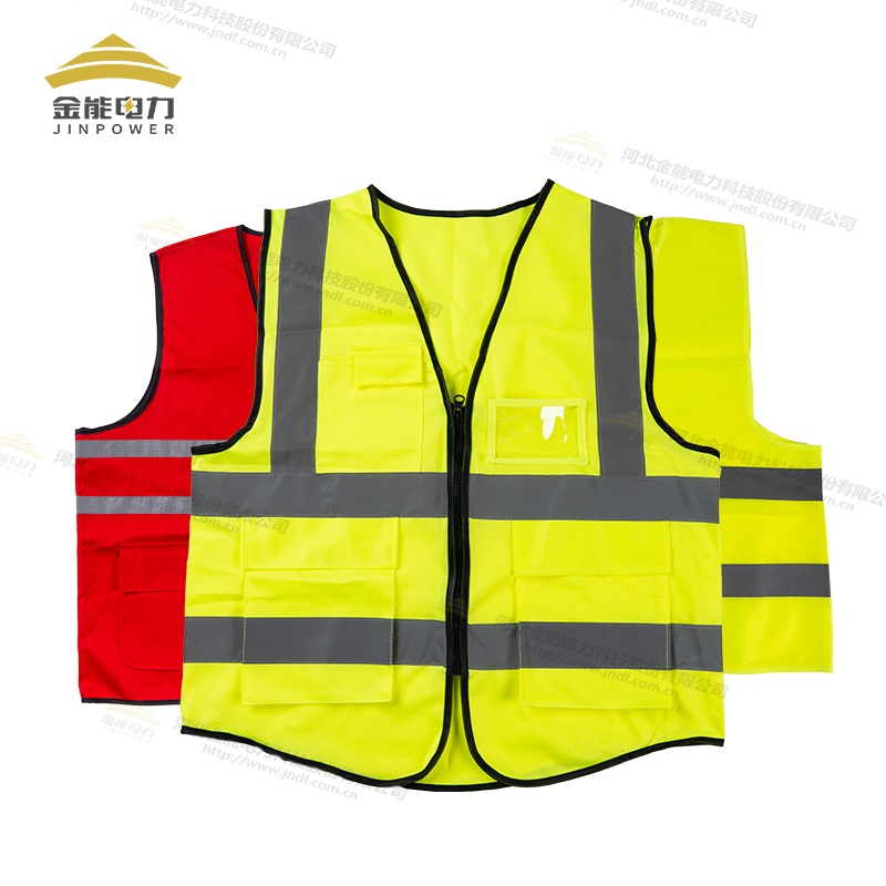 反光标识马甲 柔软透气布料夜间反光条设计